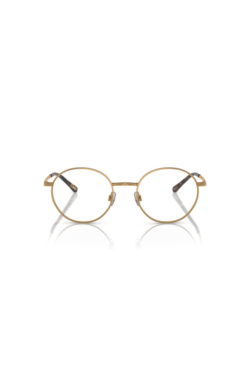 POLO Men's Round Eyeglasses - Semi-Glossy Brass - Image 4